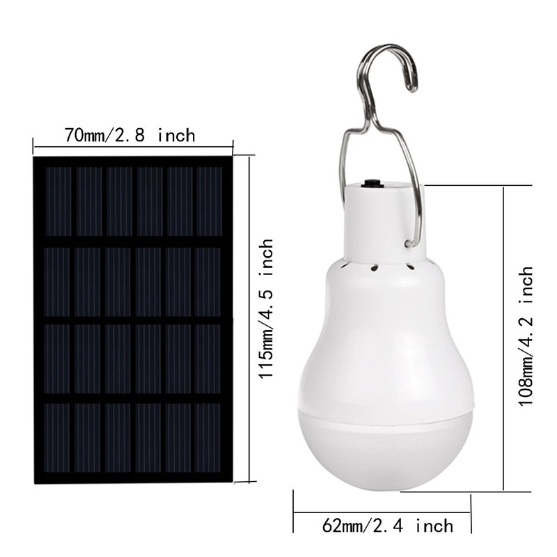 Solar Powered Lamp Portable Led Bulb Lights Solar Energy Panel