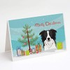 Christmas Tree and Border Collie Greeting Cards and Envelopes Pack