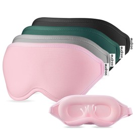 Audree Sleep Mask - Eye Mask for Sleeping Light Blocking, 3D Contoured Sleeping Mask, Soft Eye Shade Cover for Travel Yoga Nap, Pink