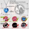 FaithHeart Birthstone Necklaces, Sterling Silver Women Pendant Necklace Heart Jewelry,