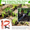 Feekoon Drip Irrigation Tubing Cutter Hole Punch Tool, Irrigation Sprinkler