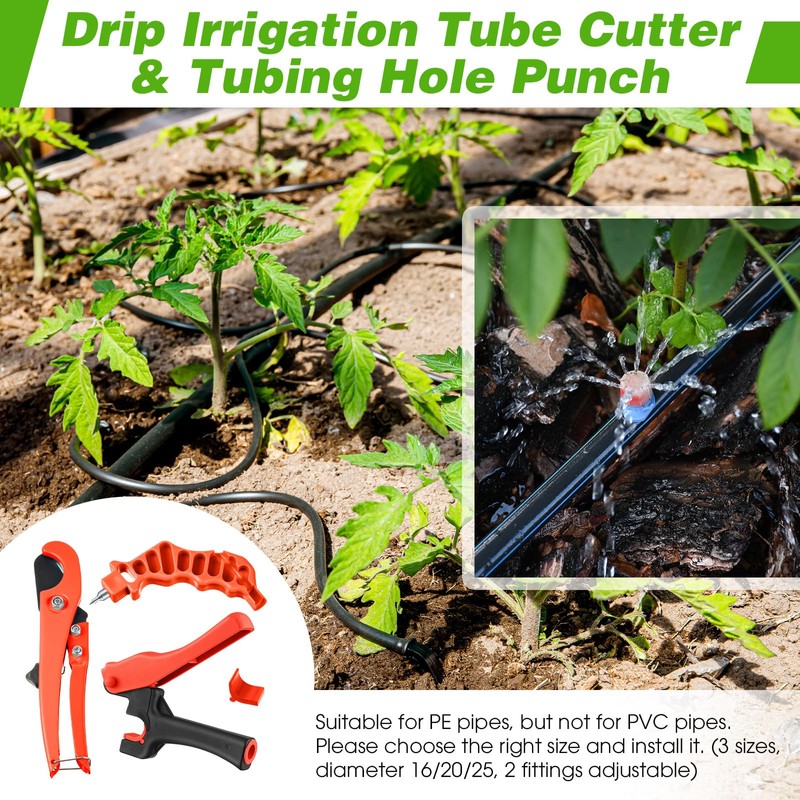 Feekoon Drip Irrigation Tubing Cutter Hole Punch Tool, Irrigation Sprinkler