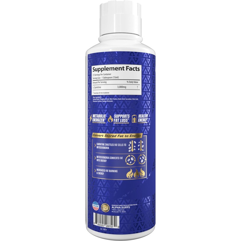 Alpha Supps Alpha Supps - L-Carnitine 3000 mg Liquid |