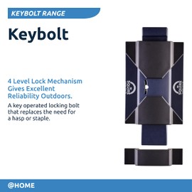 Squire Heavy Duty Keybolt - 4 Lever Key Operated Bolt Lock - Tough Weatherproof Steel Body - Reliable Door Lock Bolt for High Security - Versatile Door Bolt for Outdoor & Indoor Use