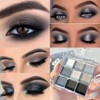 Mini 9 Cool Shades Eyeshadow Palette Black Smokey Matte Glitter