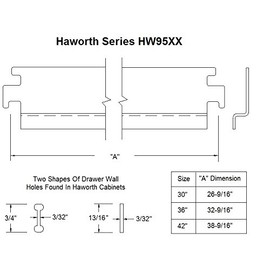 Haworth Lateral File Bar 36" (4)