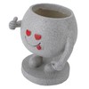 Succulent Pot Adorable Smiling Figure Standing Thumb Up Resin Flower