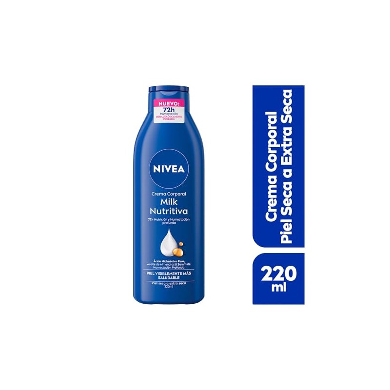 NIVEA Crema Corporal Humectante Body Milk Nutritiva (220 ml) 72