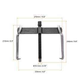 HARFINGTON 2-Jaw Gear Puller 10 Inch Carbon Steel Separate Lifting Device Two Claws Puller Internal External Removal Tool with Reversible Jaws for Gears Pulley Flywheel Bearings