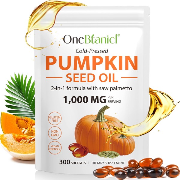 ISUNRISE Pumpkin Seed Oil with Saw Palmetto, 2-in-1 Formula 300