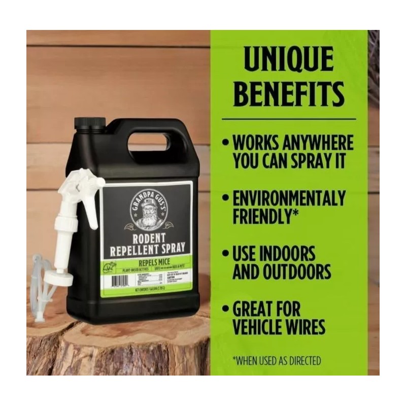 Grandpa Gus'S Rodent Repellent Spray with Sprayer, Natural Peppermint