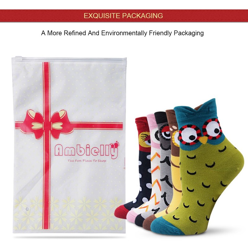 Ambielly Colorful Cute Animal Design Patterned Women's Casual Cotton Socks