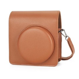 KALDA Mini 99 Tasche für Instax Mini 99 Sofortbildkamera, Schutztasche aus Weichem Kunstleder mit Schulterriemen (Mini 99, Braun)