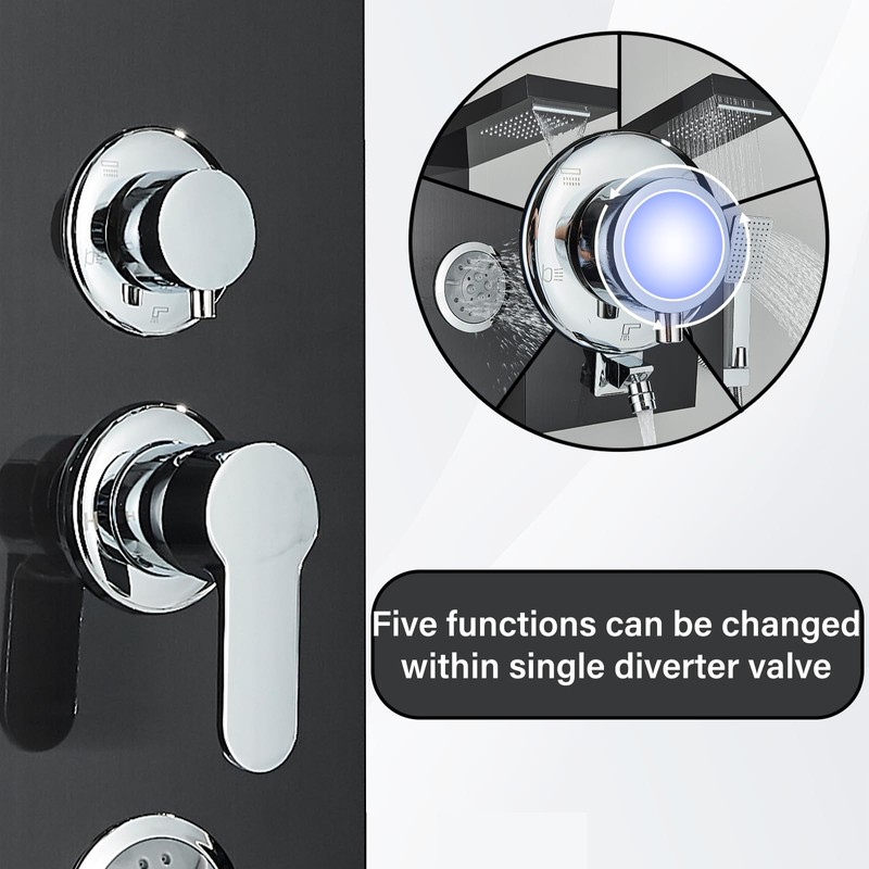 AlenArt Shower Panel Tower System, Multi Function Shower System with