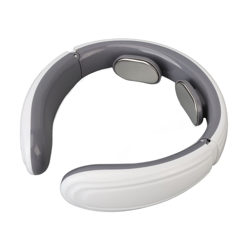 Heated TENS Neck Massager 9 Gears Vibration Rechargeable Electromagnetic Pulse