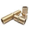 Brass Pipe Fitting, 1/2" x 1/2" G Male Thread Pipe,