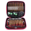 Needles Ring Set, Interchangeable Carbonized Bamboo Needles Set Aluminum Circular