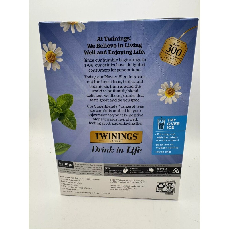 Keurig 24 Twinings SLEEP Nightly Calm Herbal Tea K cup