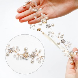 Oagsln Wedding Hair Accessories for Kids, Flower Girl Hair Accessory, Flower Girl Headpiece, Flower Girl Hair Accessory, Wedding Hair Accessories for Kids,Girl Princess Wedding Headband,