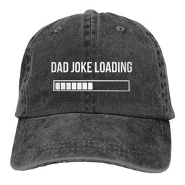 Yipaidel Men's Dad Joke Loading Hat, Adjustable Vintage Washed Baseball Cap for Dad Uncle Black