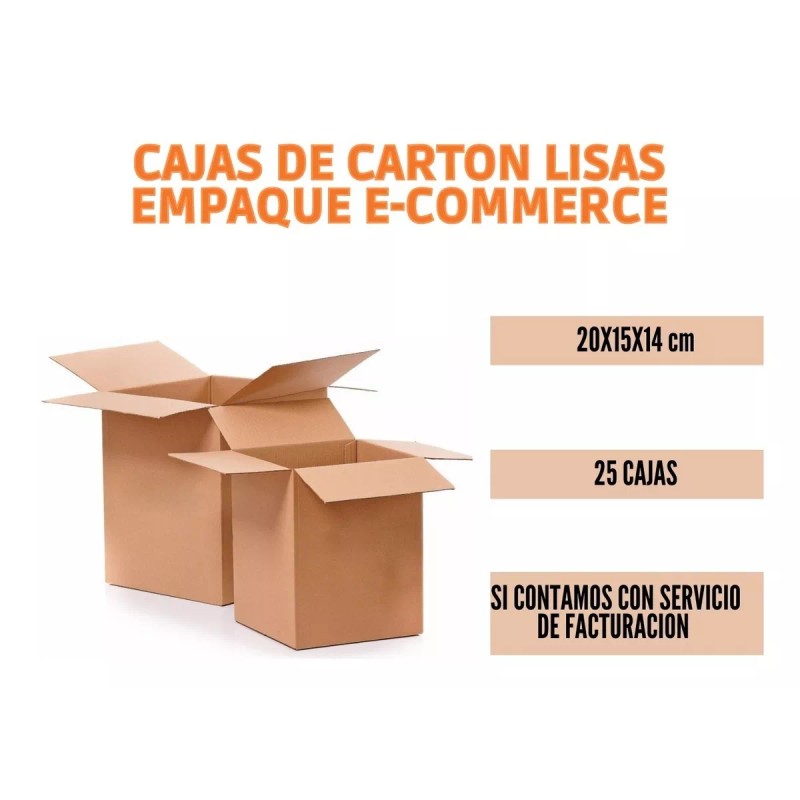 Arval Cajas Lisas De Cartón 20x15x14 Cm Paquete Con 25