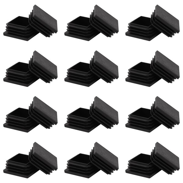 AZKEEGREY Lamellar Plugs, 40 x 40 mm, Square Plugs, Black