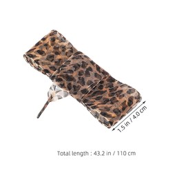 DEARMAMY 1 Pair Ribbon Gauze Decorative Shoelaces Ribbon Shoelaces Cheetah Shoe Laces Polyester Leopard