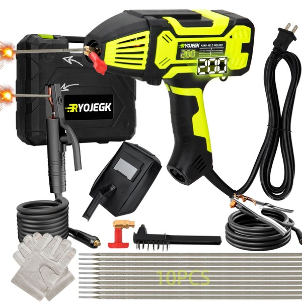RYOJEGK 20-200A Portable Welding Machine 110V, Handheld Variable Current Adjustment