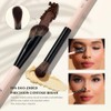 Jessup 3 Brochas de Maquillaje Rostro Doble Punta para Contorno