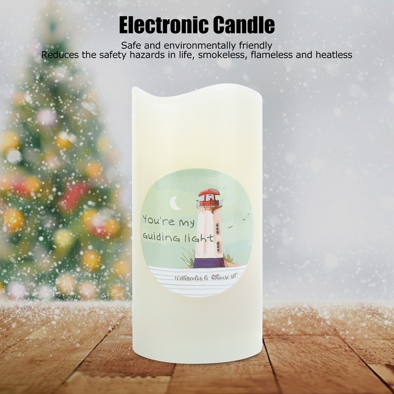 LED Electronic Candle Light Projector Light Flameless Candle Garden Home