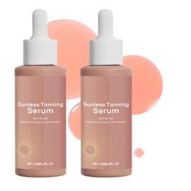 Zeria Sunless Tanning Drops, Zeria Melanin Drops,Herbal Tanning Moisturiser,Body Lotion for Self Tan,Gradual Tan Drop To Naturally Boost Melanin,Enhancing Your Natural Skin Tone,2Pcs