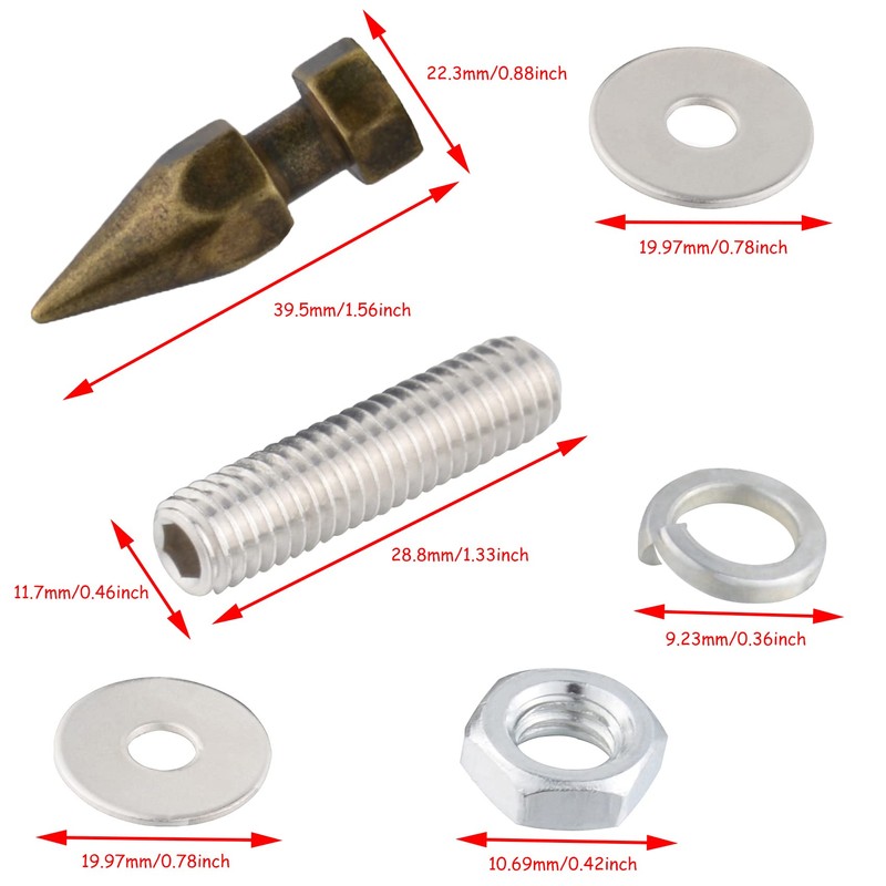 Lunsom License Plate Fasteners Screws Caps,Spike License Plate Bolts Decorative