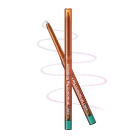 Chameleon Gel Eyeliner Pencil-1pcs Silver Pink Metallic Highly Pigmented Glitter Eye Liner Pen,Longlasting Waterproof,Colored Glitter Eyeshadow Pencil,Christmas Eye Makeup Gift for Women Girl -06