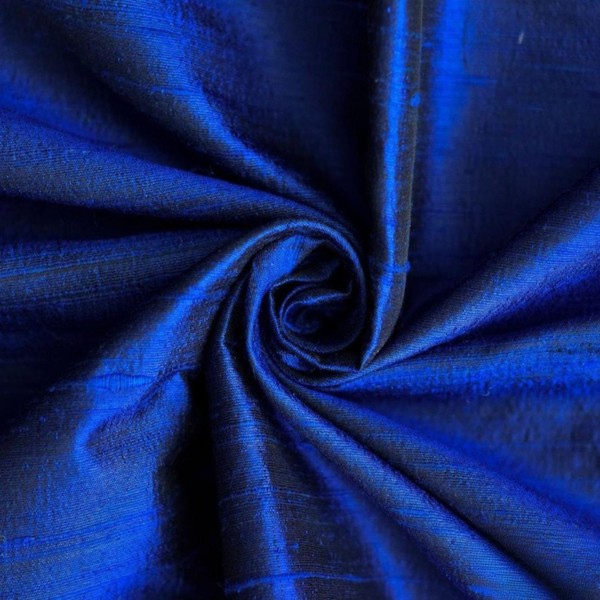 Fabric Mart Direct Royal Blue Silk Dupioni Fabric By The
