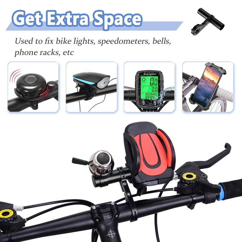 Mesee Bike Handlebar Extender Bicycle Handlebar Clamps Extension Mount Holder