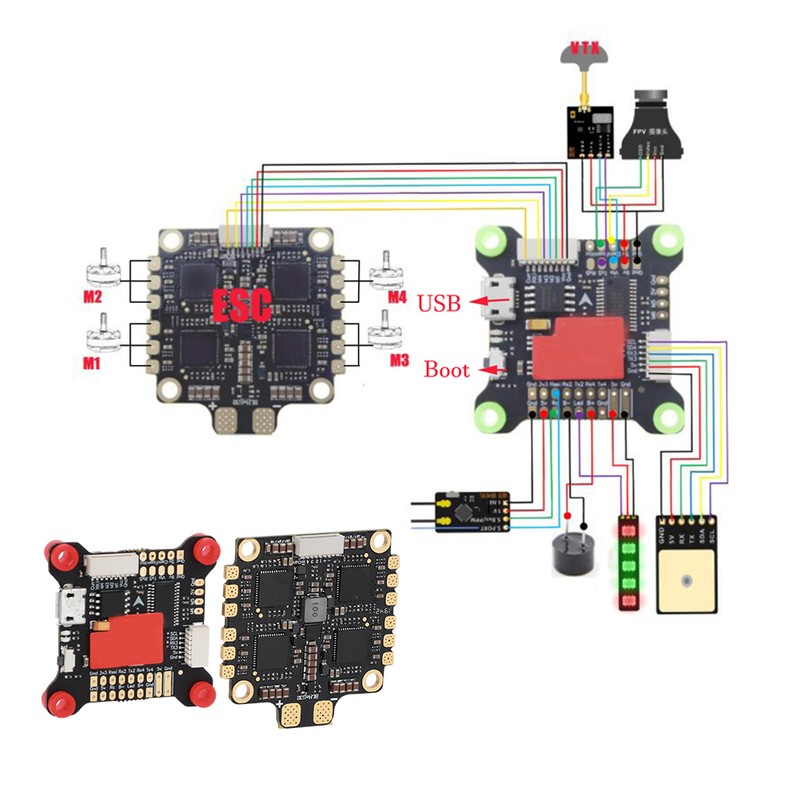 F405 V3 Flight Controller 50A 4 In-1 ESC OSD 5V9V