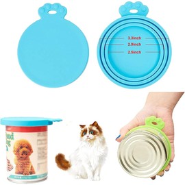 Silikondeckel Deckel für Dosen,4 Stück Hundefutterdeckel,Silikon Deckel Katzenfutter Deckel, Dosendeckel für Tiernahrung,Ddosendeckel für Hundefutter,für Hunde und Katzen Haustier Futteraufbewahrung