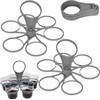 2 Pack Foldable Cup Carrier - Grey Portable Drinks Holder