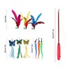 Funny Cat Feather Stick Interactive Thickening Lightweight Cat Feather Toys