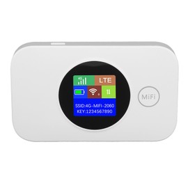 Generic 4G LTE Mobile Hotspot, 4G Mobile Hotspot Router with Micro SIM Card Slot Supports 8‑10 Users SIM Card Color Screen SIM Router for Home Office Travel (European Version)