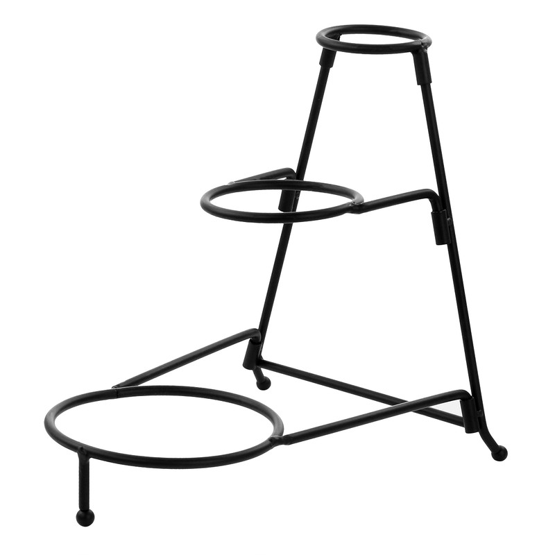 Elama Ceramic Stoneware Condiment Appetizer Set, 4 Piece, 3 Tier