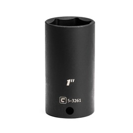 Capri Tools Deep Impact Socket, 3/8-Inch Drive, 6-Point, SAE (1-Inch)