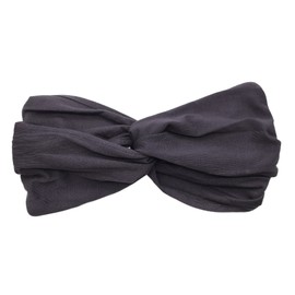Lapi Yoga Women's Hair Band, Turban, One Size Fits Most, Cross, Twist, Non-Constriction, Rayon, charcoal