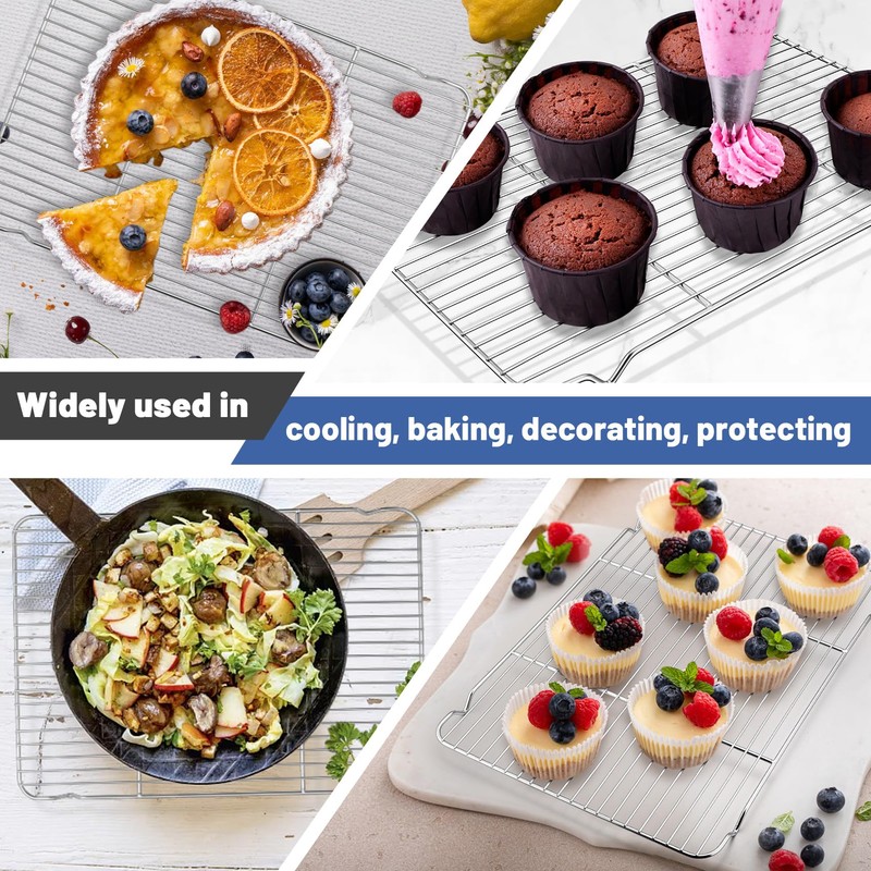 TeamFar Cooling Rack, 16.6” x 11.45” Stainless Steel Wire Baking