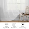 MIULEE 2 Panels Solid Color White Sheer Window Curtains Elegant