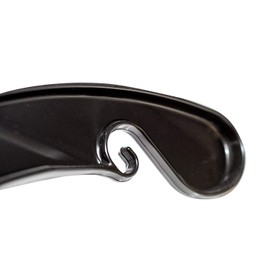 NAHANCO 2508BH Plastic Dress Hanger, T-Shirt Weight, 17", Black (Pack of 100)