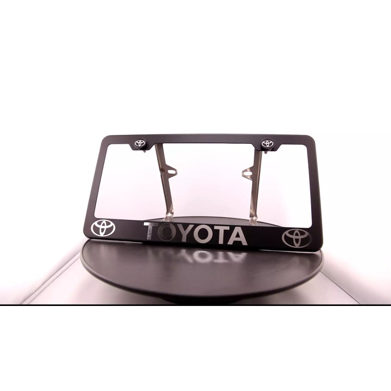 KA Laser Engraved Fit Toyota Mirror Matte Black License Plate
