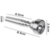 3 pcs Silver Trumpet Mouthpiece,3c 5c 7c Trumpet Accessories,Musical Instrument