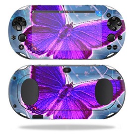 MightySkins Skin Compatible with Sony PS Vita (Wi-Fi 2nd Gen) wrap Cover Sticker Skins Violet Butterfly