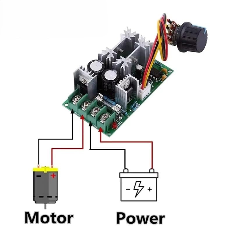 10V - 60V 20A DC Fused PWM Motor Speed Controller